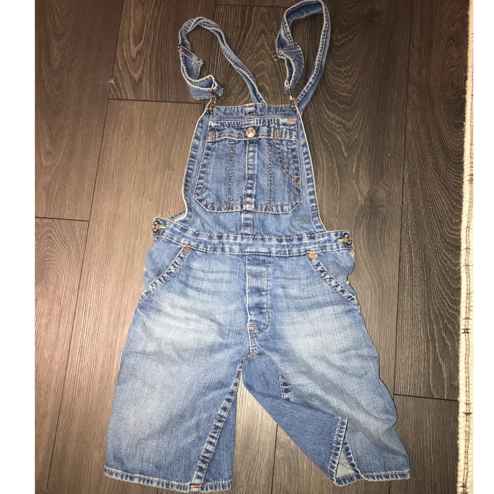 TRUE RELIGION short cuffed overalls in size small